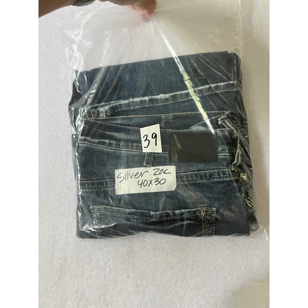 Silver Jeans Co Zac Relaxed Straight Leg Dark Wash Blue Denim 40x30